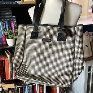 Ralph Lauren XL Black And ivory XL tote Weekend bag